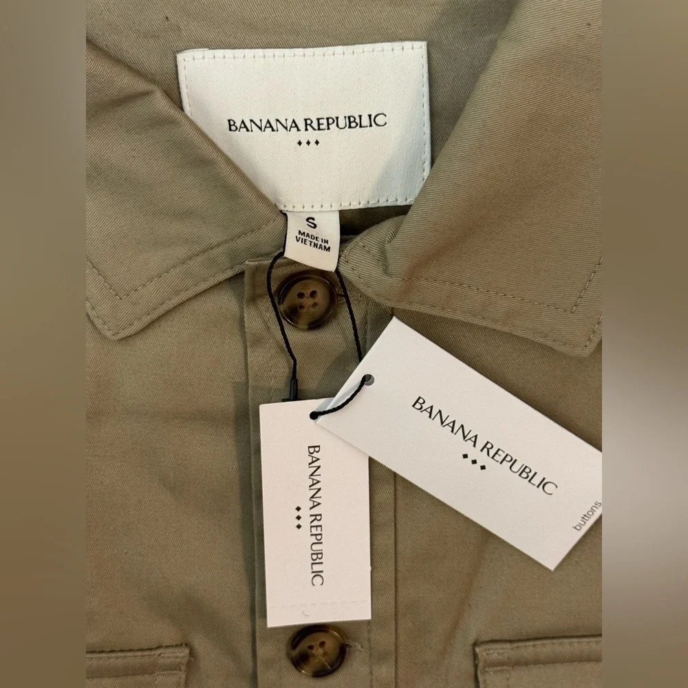NWT Banana Republic Men's Beige Shirt Jacket